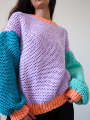 bottom up crochet sweater