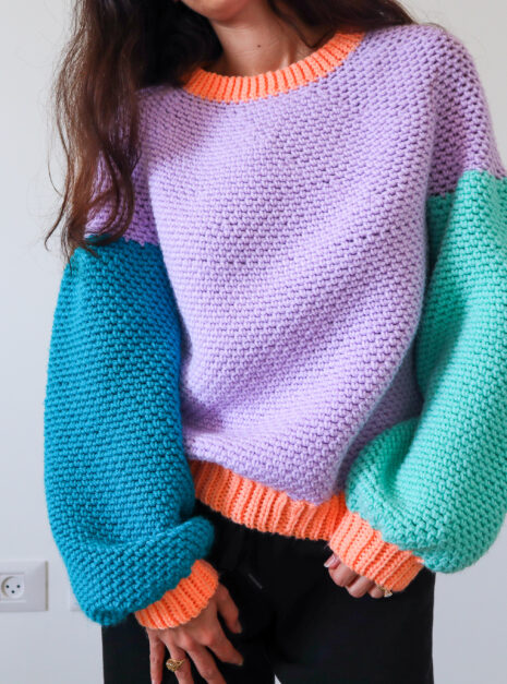 the better sweater-07 balloon sleeves crochet sweater pattern