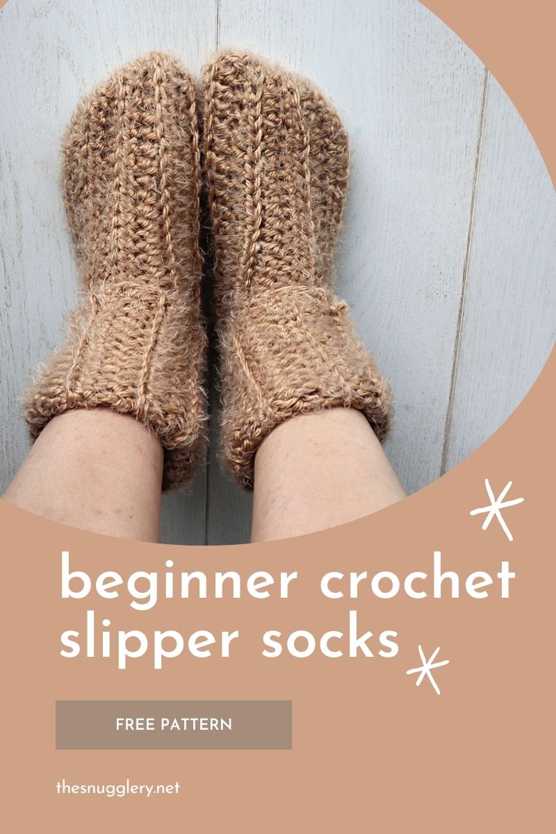 Crochet Slipper Socks – Easy Chunky Ribbed Tube Socks