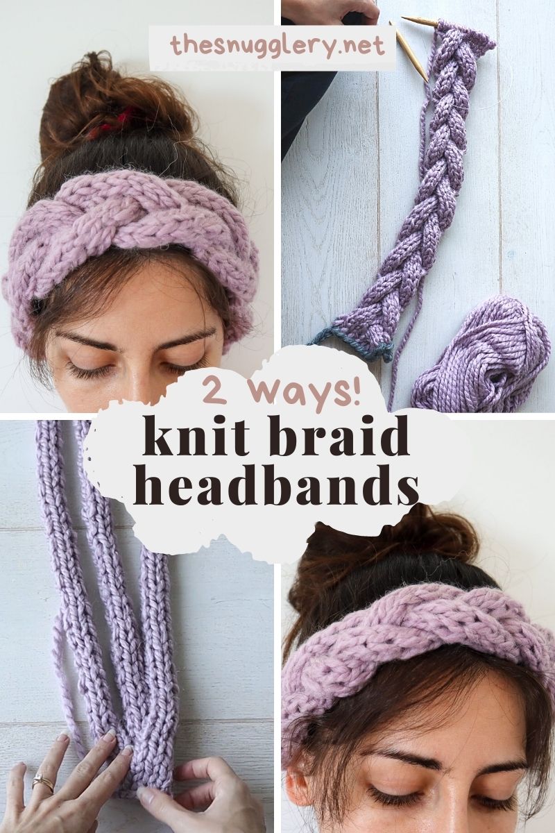 how to knit a braided headband