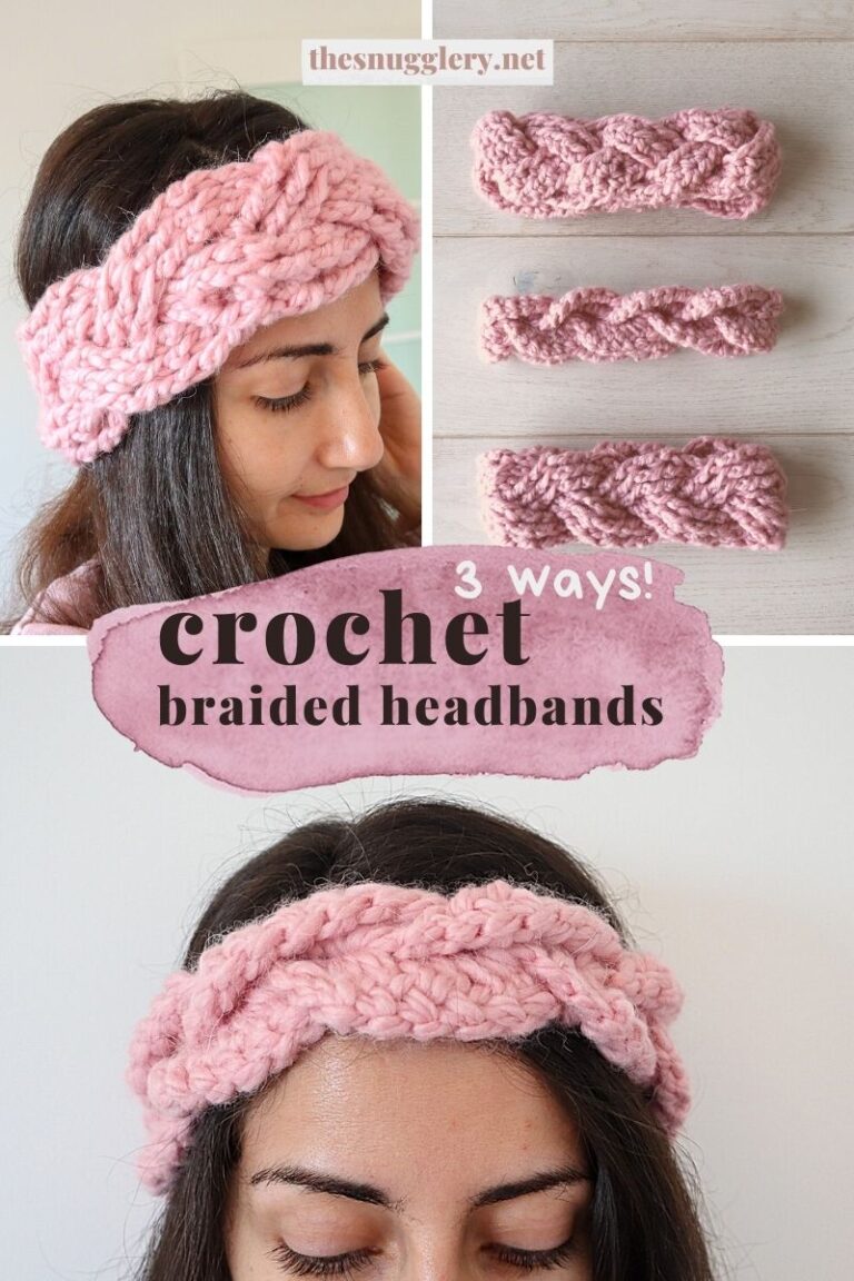 3 Ways To Crochet A Braided Headband – The Snugglery