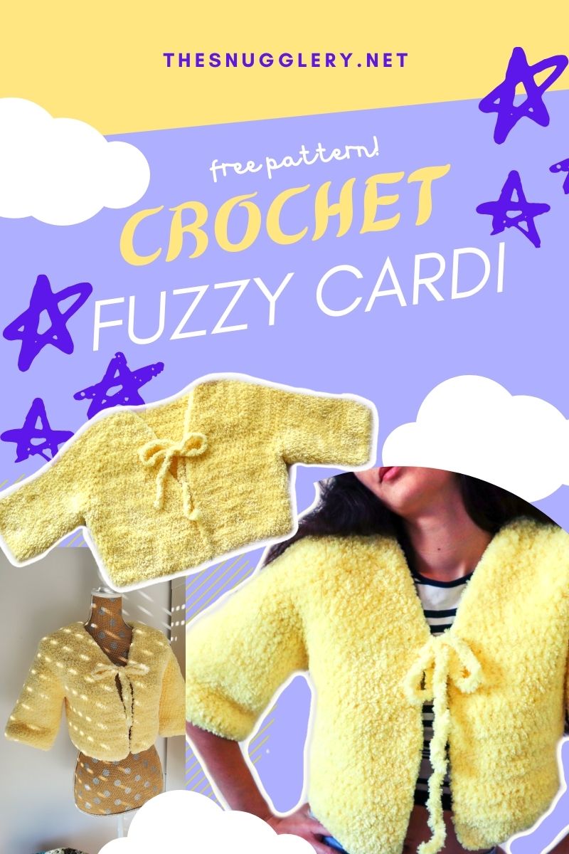 crochet fuzzy cardigan free pattern