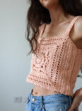willow granny square crochet top