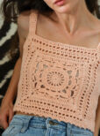 willow granny square crochet top