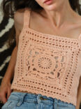 willow granny square crochet top