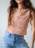 willow granny square crochet top