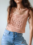 willow granny square crochet top