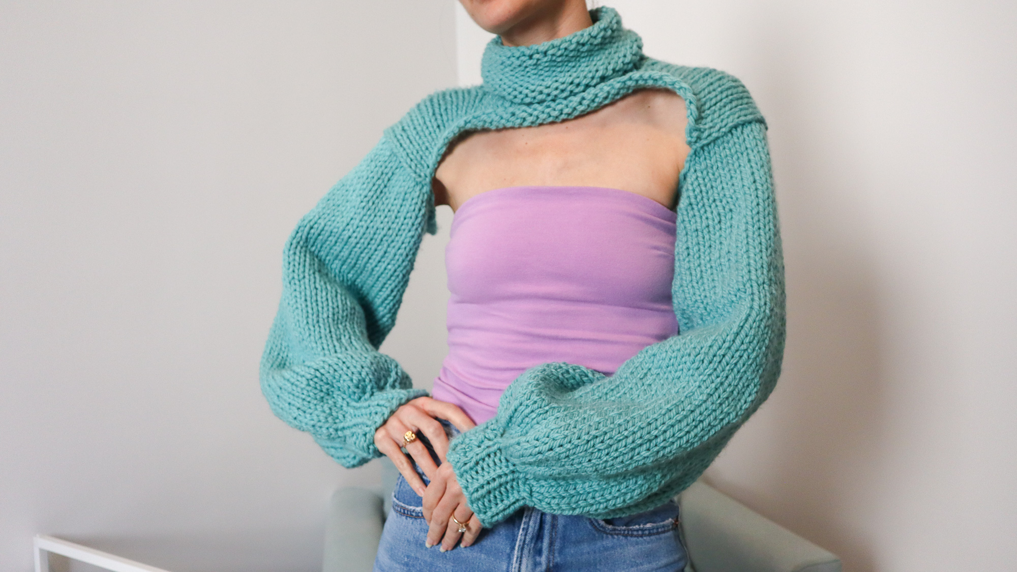 Just The Sleeves! Knit Bolero Shrug Sleeves The Snugglery