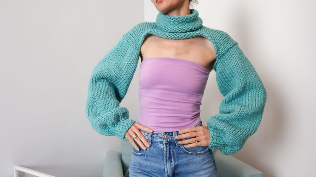 knit bolero sleeves pattern