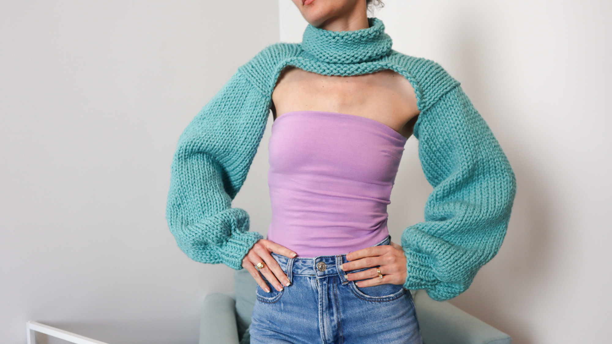 Just The Sleeves! Knit Bolero Shrug Sleeves The Snugglery