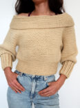 sultry shoulder sweater crochet pattern