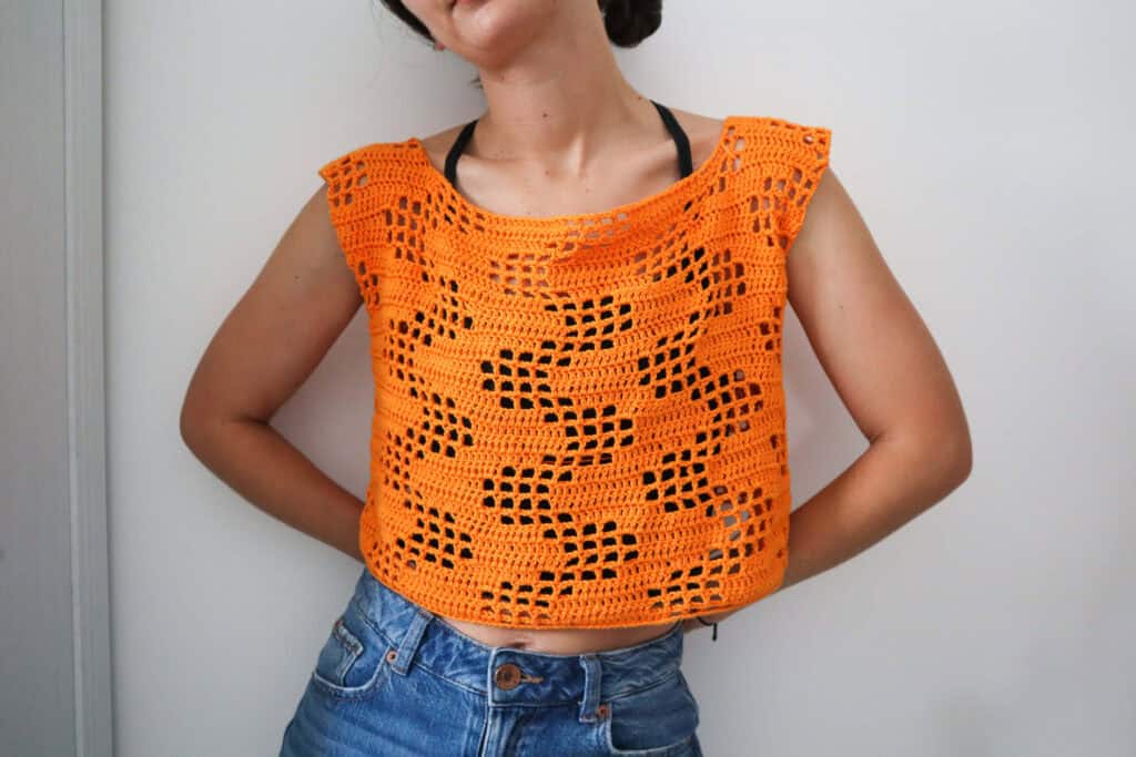 Dangerously Cheesy Top - Filet Crochet Pattern