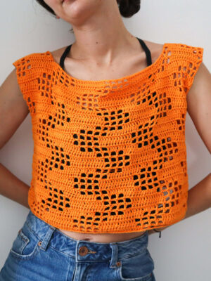 Dangerously Cheesy Top - Filet Crochet Pattern