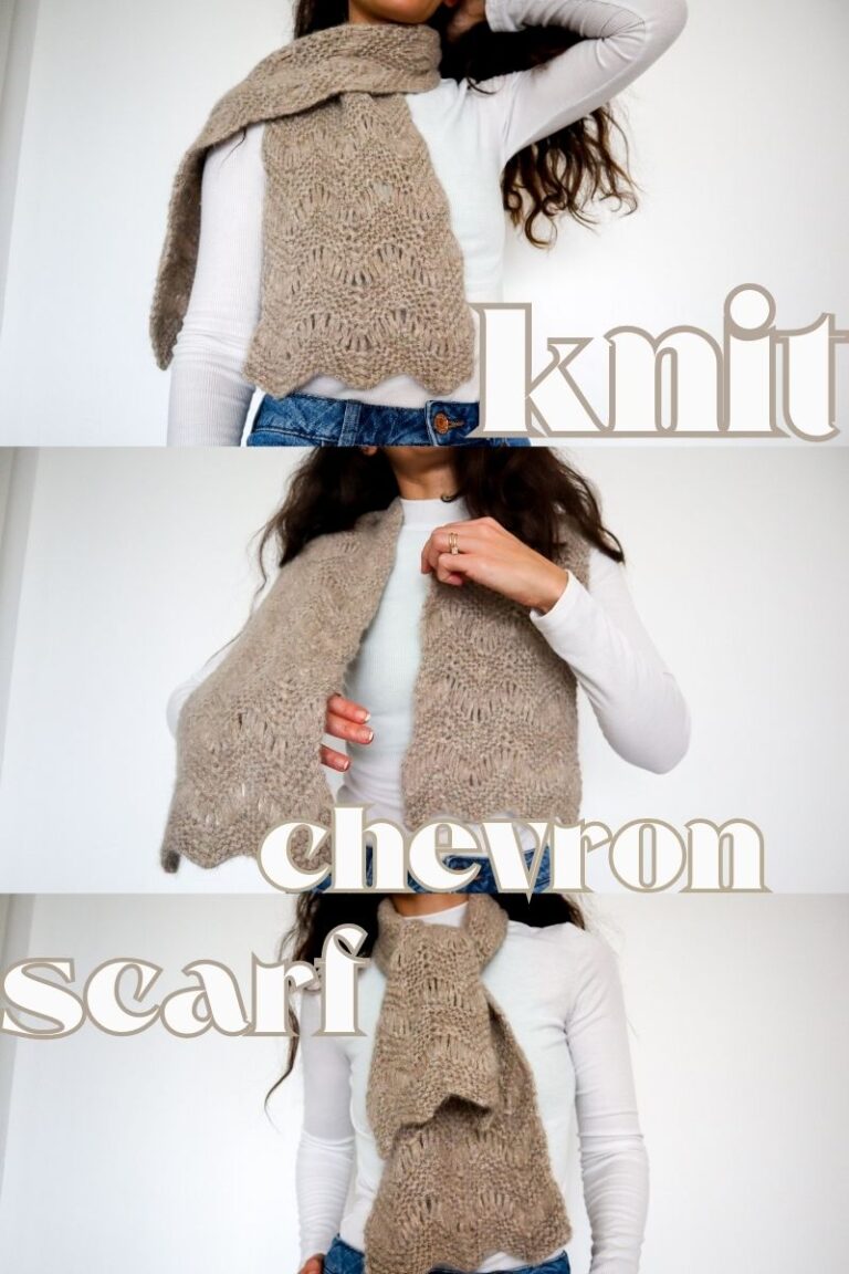Dropped Stitch Chevron - Knit Scarf Pattern