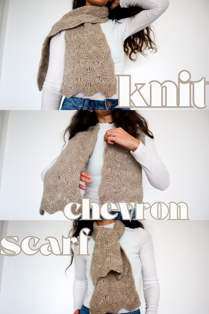 Dropped Stitch Chevron – Knit Scarf Pattern
