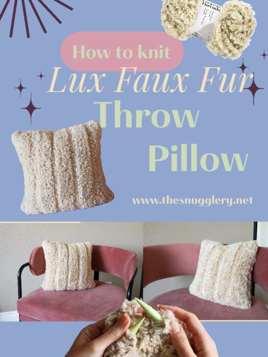 Plush Corduroy Pillow Cover – Free Knitting Pattern