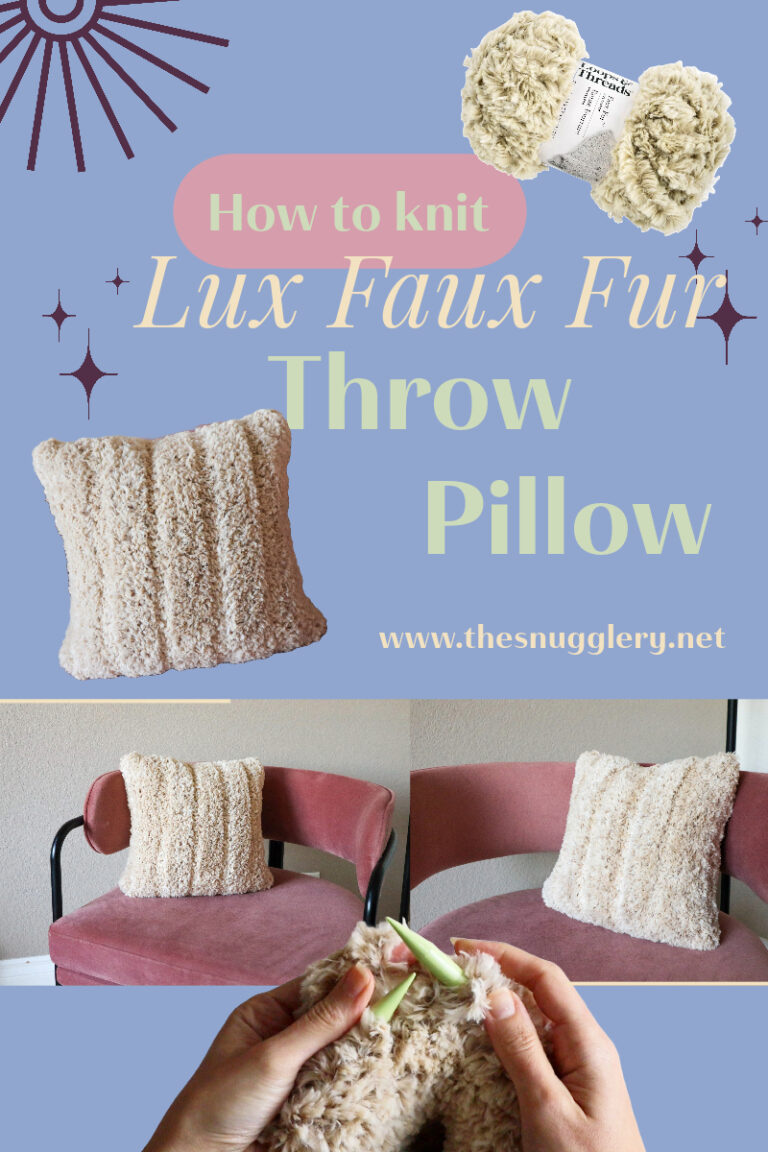 Plush Corduroy Pillow Cover - Free Knitting Pattern