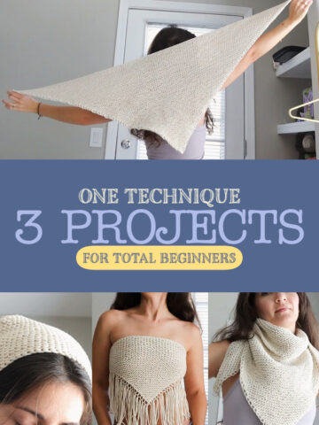 beginner friendly knitting project