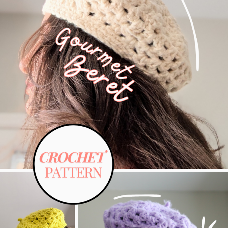 The Gourmet Beret: A Fabulously Floppy Crochet Pattern - The Snugglery
