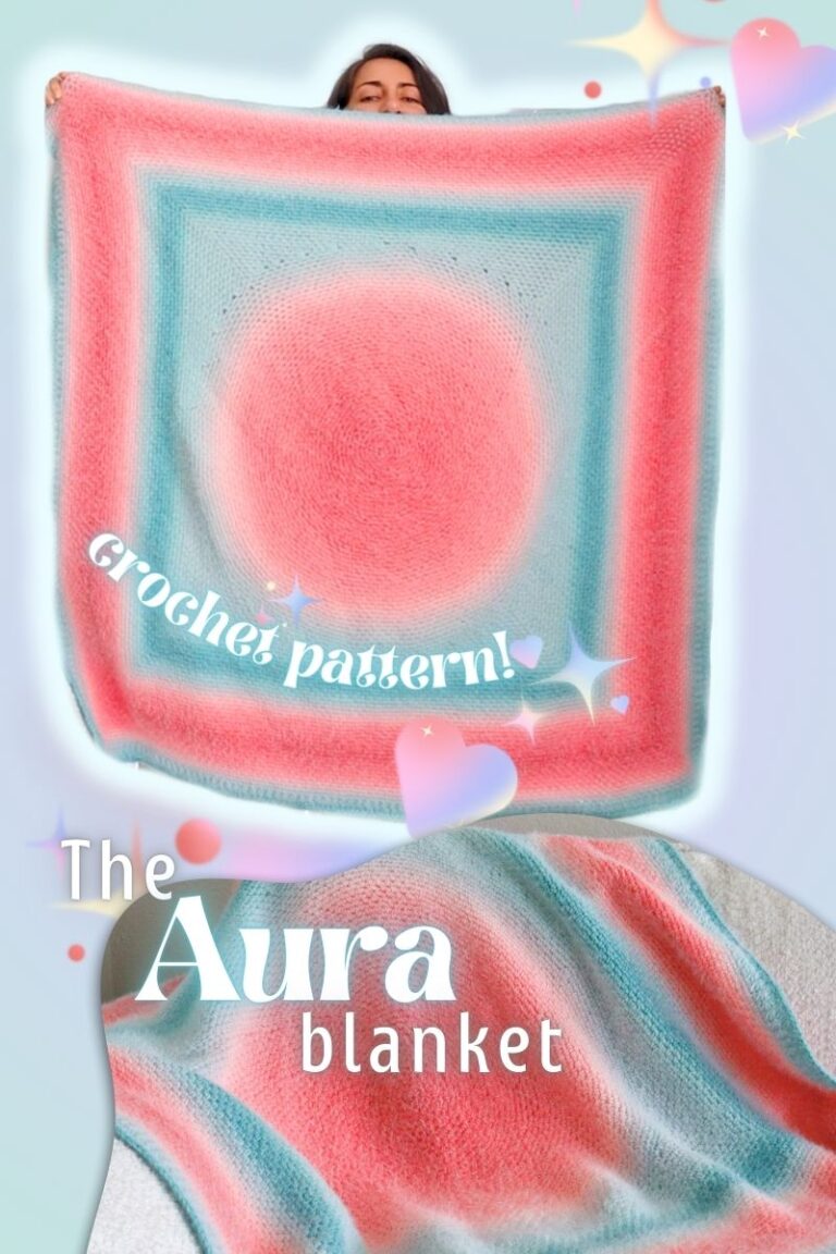 The Aura Blanket - A radiant crochet pattern, perfect for gradient yarns!