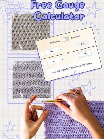 knitting and crochet gauge calculator tool