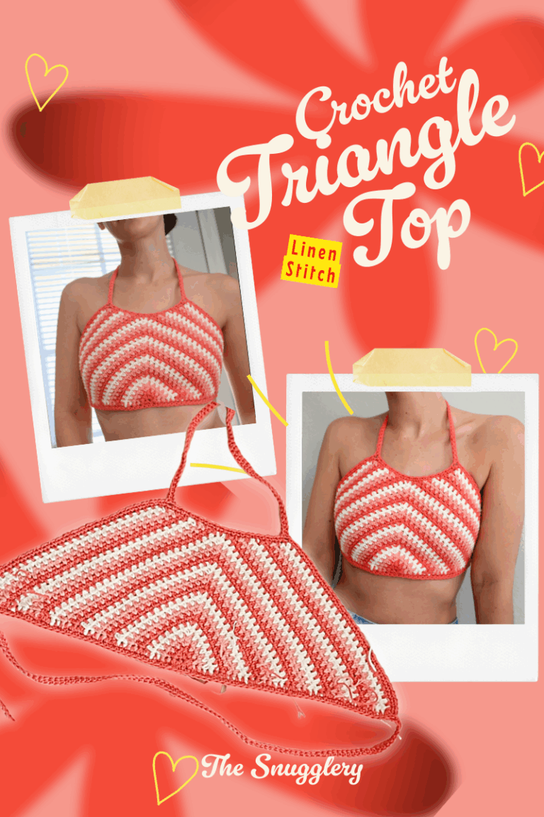 crochet triangle linen stitch top