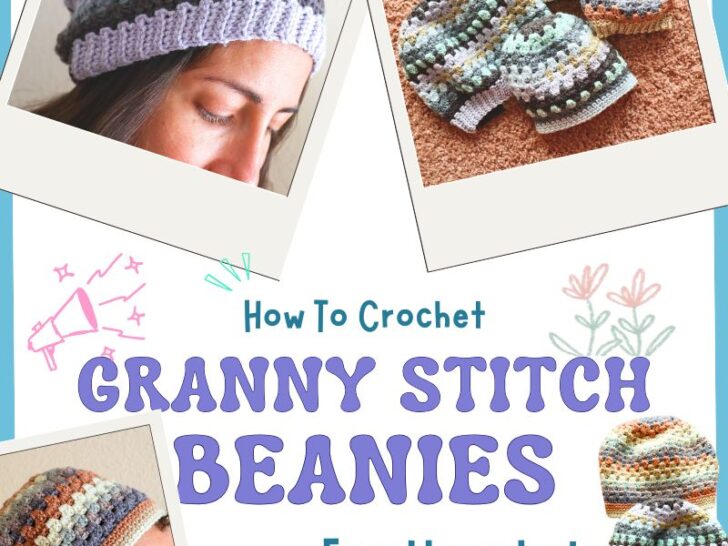 crochet granny stitch beanies