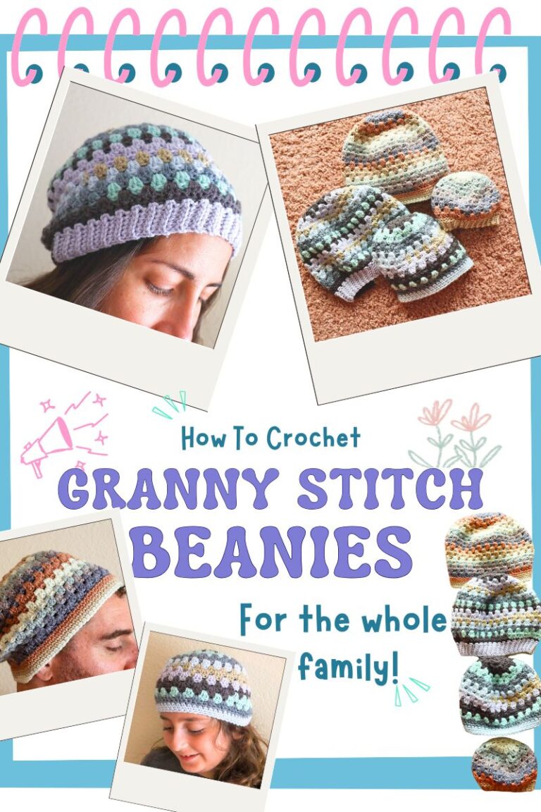 crochet granny stitch beanies