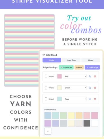 blanket stripe visualizer tool for crochet or knit blankets and scarves