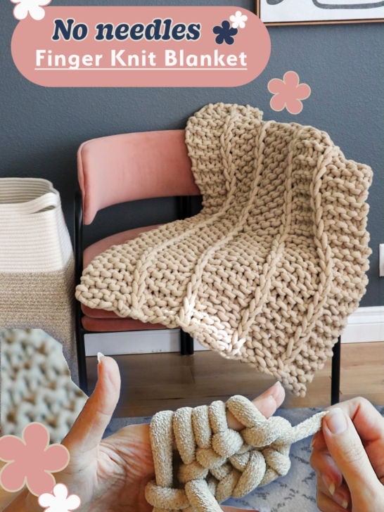 How to Finger Knit a Chunky Ribbed Blanket (No Needles Required!)